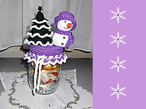 Häkelanleitung Geschenkglas Weihnachten