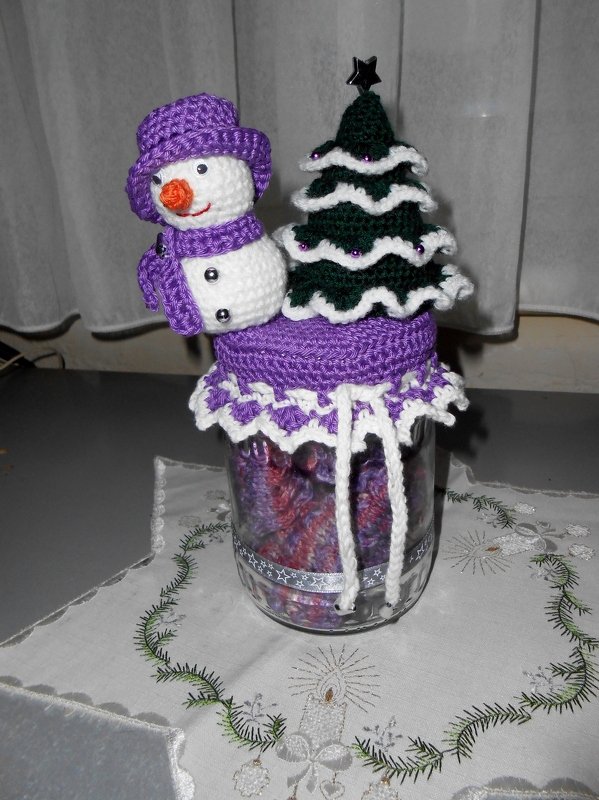 Häkelanleitung Geschenkglas Weihnachten - Bild 3