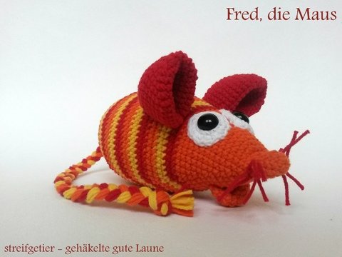 Häkelanleitung Maus Fred