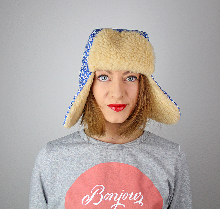 Fellmütze Uschanka Fliegermütze Nähanleitung Kinder Erwachsene Mütze nähen