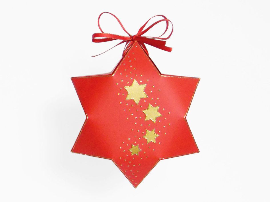 Weihnachtliche Geschenkverpackung - Bastelvorlagen und Anleitung