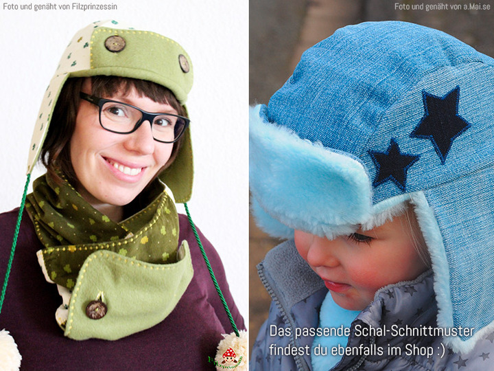 Fliegermütze „Mischa“: Schnittmuster für Kinder und Erwachsene