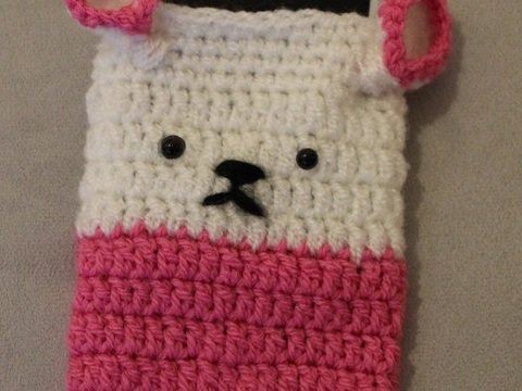 Süße Tasche für das Smartphone schnell gehäkelt