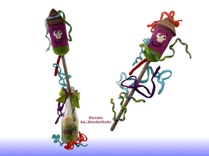 New Year´s Eve Rocket -- crochet pattern by Haekelkeks -- english version