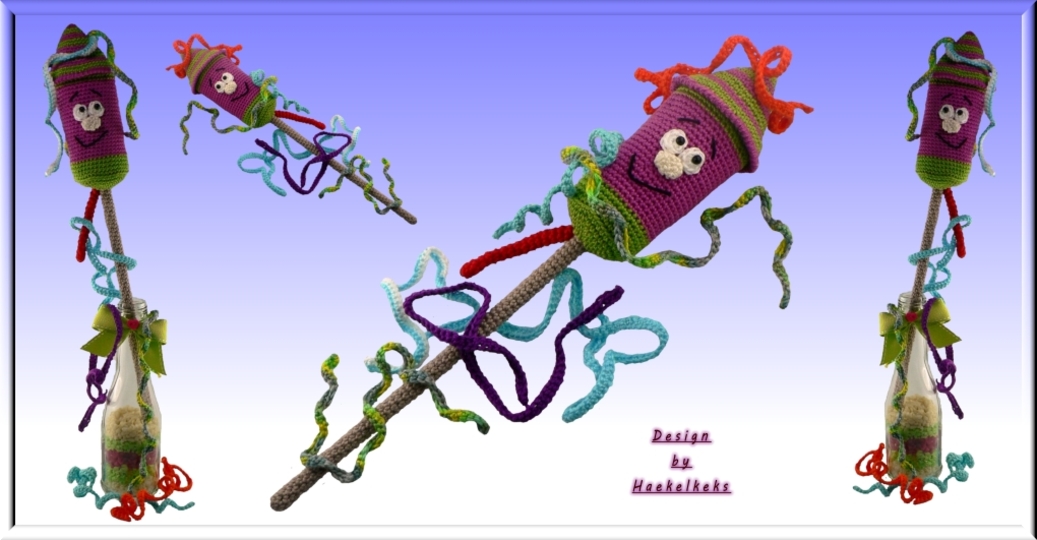 New Year´s Eve Rocket -- crochet pattern by Haekelkeks -- english version