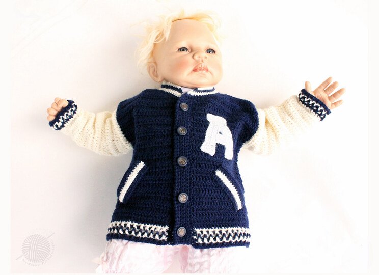 Baby- und Kinderjacke "College", Gr.56-122