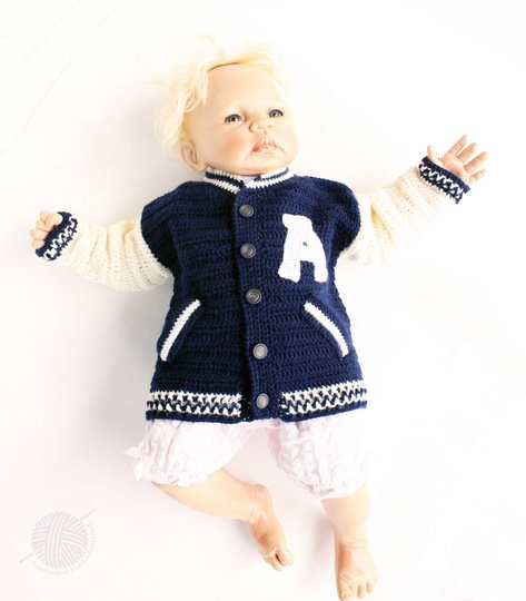 Baby- und Kinderjacke "College", Gr.56-122