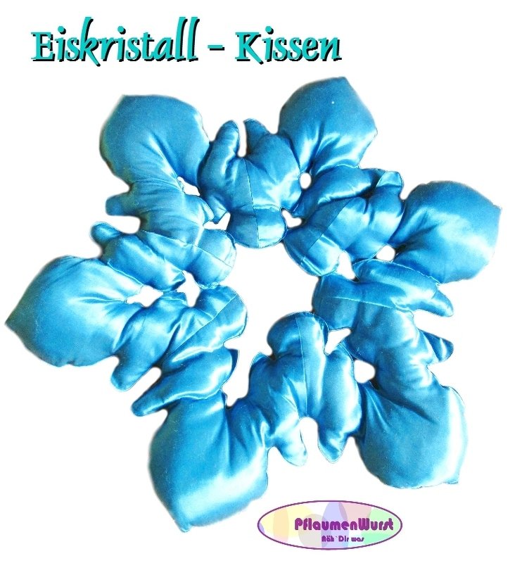 Mini E-Book Schneeflocke Eiskristall Kissen Bodenkissen Krabbeldecke Anleitung Schnee Weihnachten