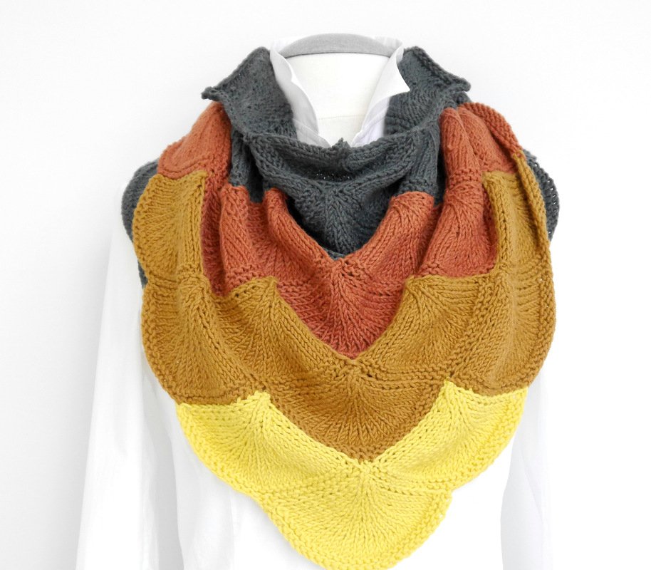 Strickanleitung - Stricktuch mit Muscheln - No.126 - Bild 3