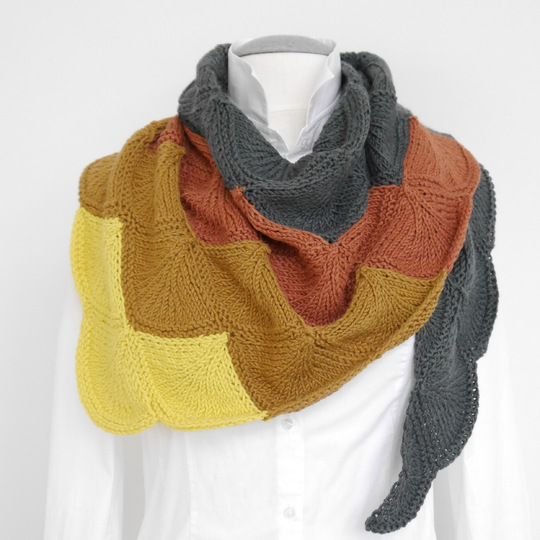 Strickanleitung - Stricktuch mit Muscheln - No.126