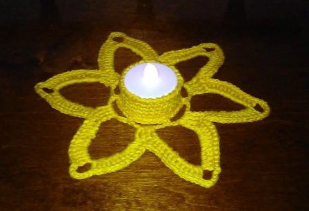 Teelicht " Yellow - Star " - Bild 2