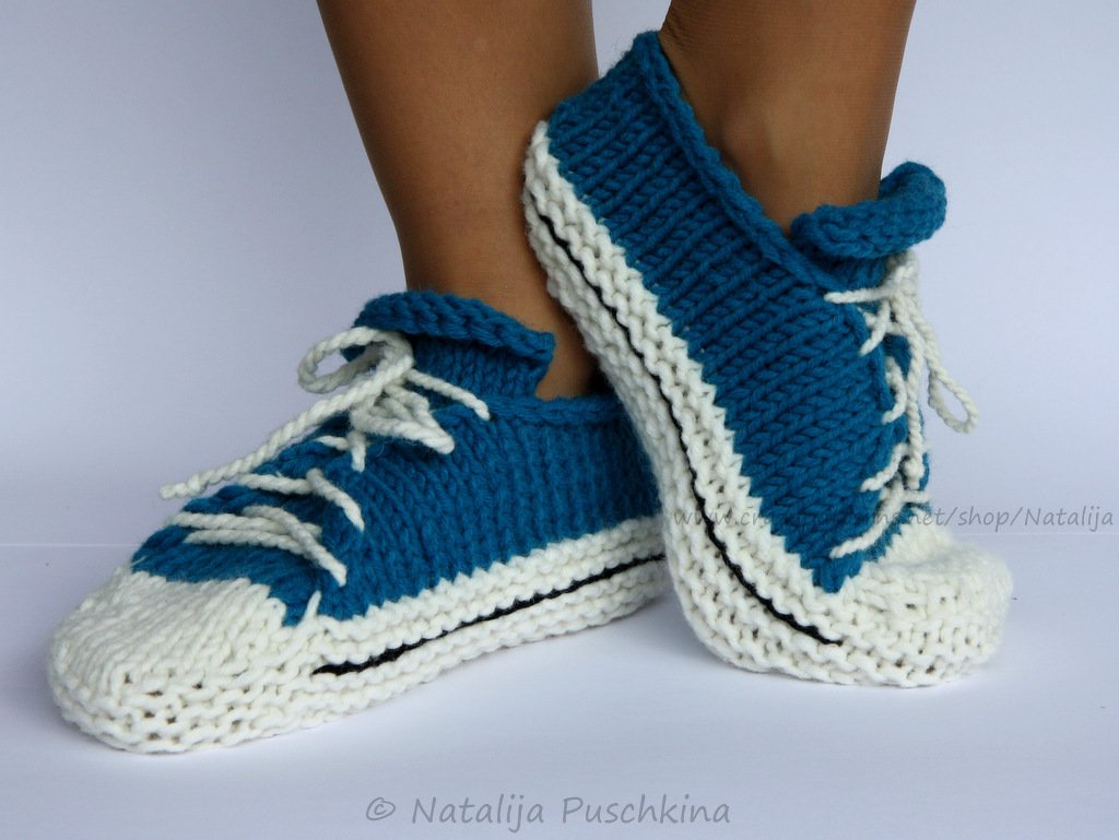 Schnell und leicht gestrickte Turnschuhe in 2 Designs - Größe 36/37 - Bild 8