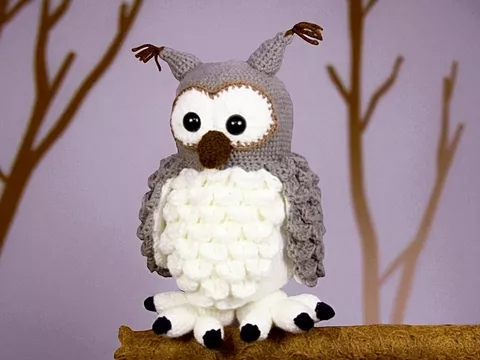 Flauschige Schneeeule Hedwig - H&auml;kelanleitung