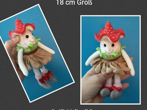  E-Book Amigurumi Glückspilz 18 cm Groß