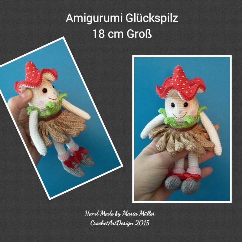 E-Book Amigurumi Glückspilz 18 cm Groß