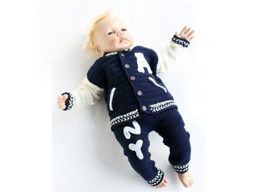 2 PDFs-set: Jacket & Trousers "College" Sizes 0/3 m.- 7/8 y.