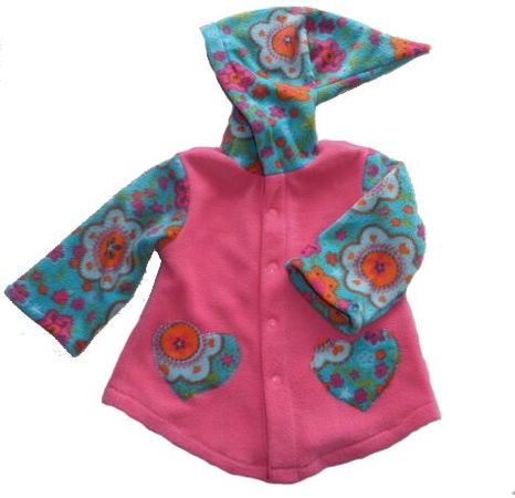LINAs hooded jacket, sizes 62-104 / 6 mo. – 4/5 yrs. / Instant Download