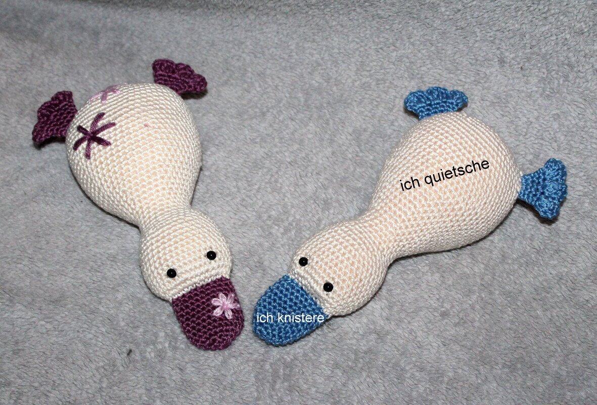 rattling and squeaking duck crochet pattern - Image 2