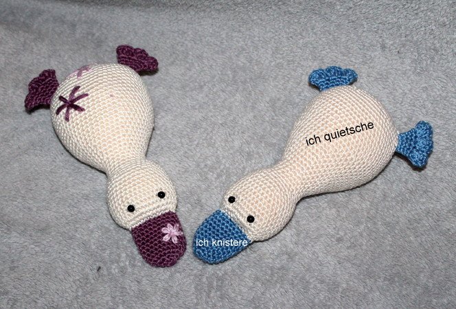 rattling and squeaking duck crochet pattern
