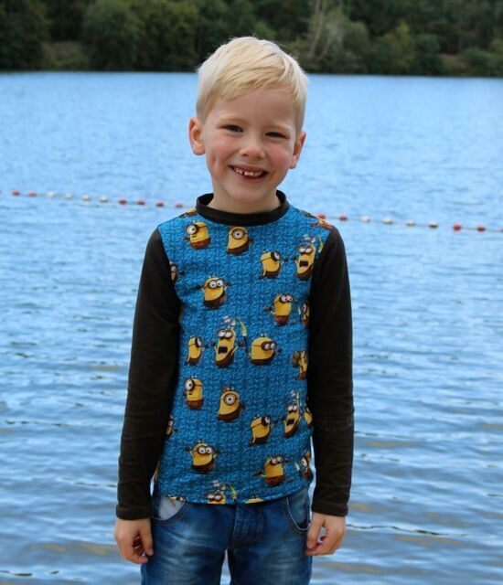MICKYs slim-fit T-shirt, long or short sleeves & turtleneck, sizes 110-152 / 5-12 yrs. / Instant Download - Image 3