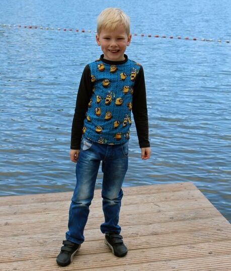 MICKYs slim-fit T-shirt, long or short sleeves & turtleneck, sizes 110-152 / 5-12 yrs. / Instant Download