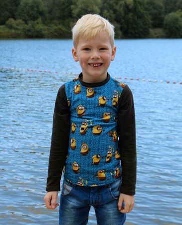 MICKYs slim-fit T-shirt, long or short sleeves & turtleneck, sizes 110-152 / 5-12 yrs. / Instant Download