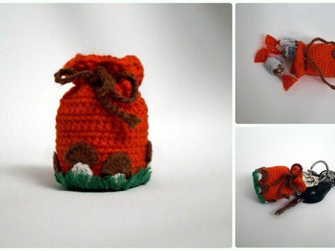 Kostenlose Häkelanleitung - Mini-Beutel in Herbstfarben