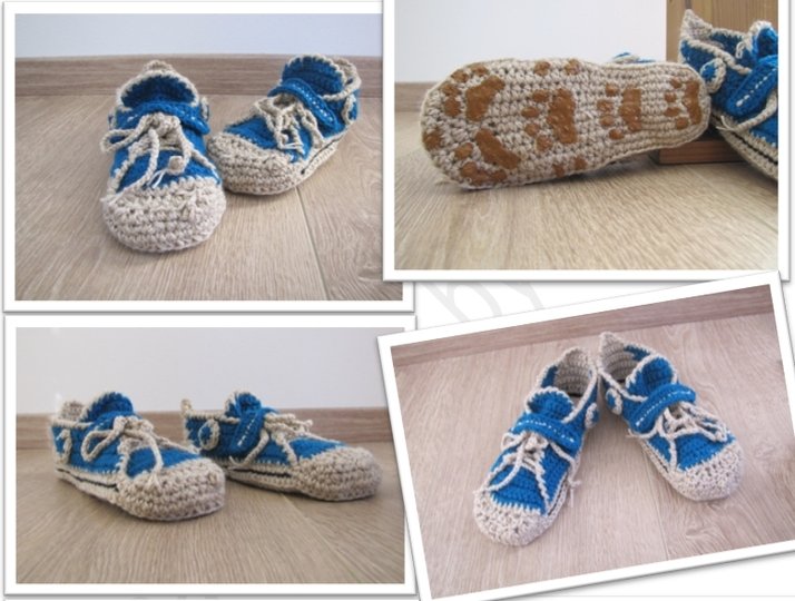 Sneakers, Turnschuh mit Riegel Zipper, Gr. 14-43, Häkelanleitung