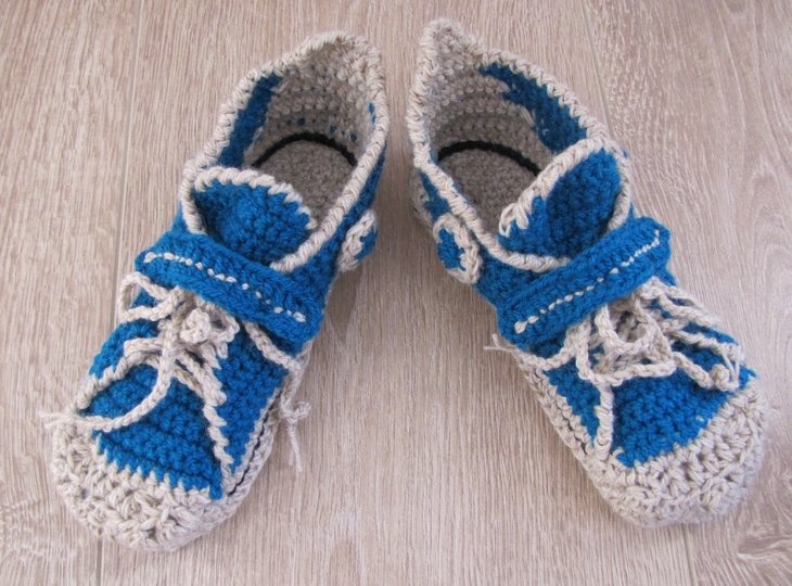 Sneakers, Turnschuh mit Riegel Zipper, Gr. 14-43, Häkelanleitung