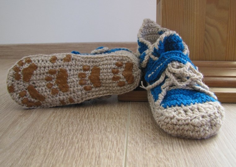 Sneakers, Turnschuh mit Riegel Zipper, Gr. 14-43, Häkelanleitung