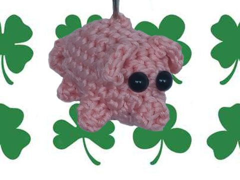 Häkelanleitung Schlüsselanhänger Glücksschwein