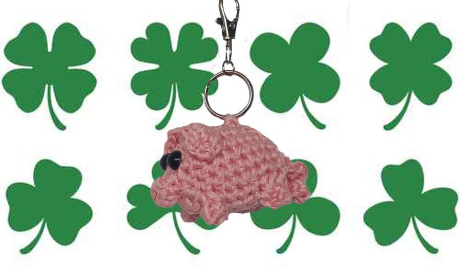 Häkelanleitung Schlüsselanhänger Glücksschwein