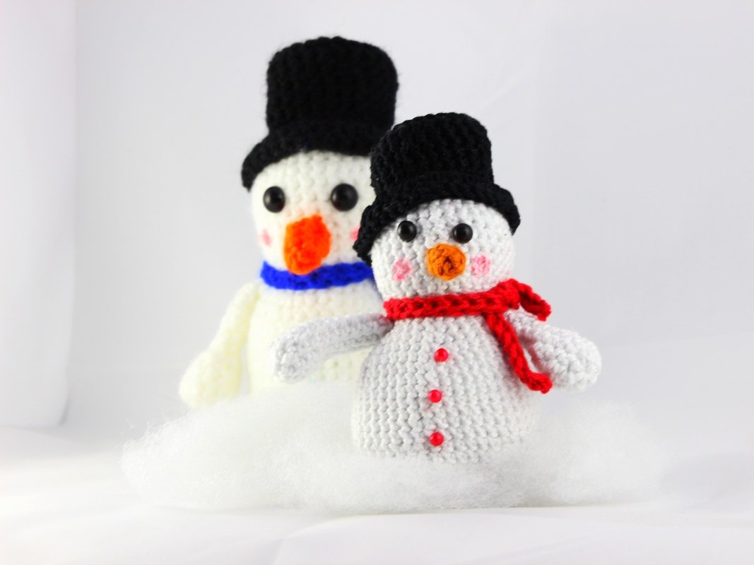 Amigurumi Schneemann - PDF und Video Häkelanleitung Kostenlos