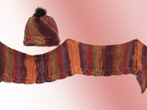 Strickanleitung Schal- und Mützenset "Caradhras"