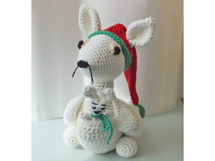 Mama Känguru mit Baby im Winteroutfit "Lovely" häkeln