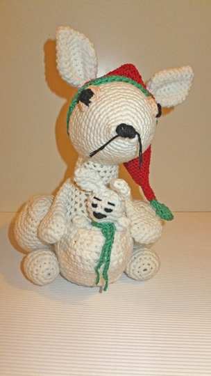 Mama Känguru mit Baby im Winteroutfit "Lovely" häkeln