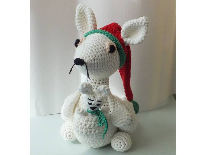 Mama Känguru mit Baby im Winteroutfit "Lovely" häkeln