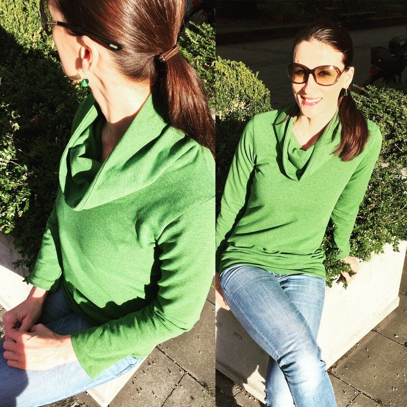 KARINs shawl collar or turtleneck shirt pattern, sizes 158 – women´s size 46 / Kids M – women´s L / XL. - Image 4