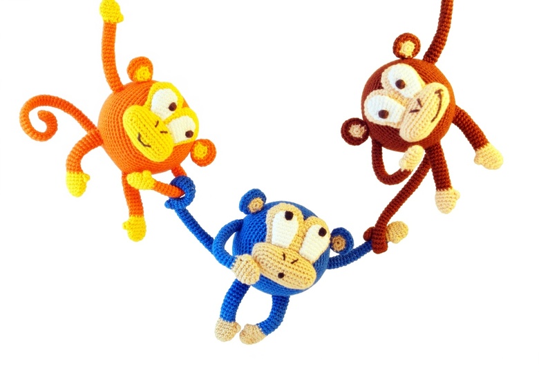 Äffchen Bobby Häkelanleitung - Amigurumi Deko