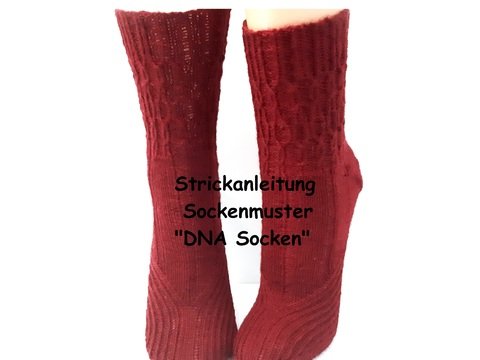 Strickanleitung Sockenstrickmuster "DNA Socken" Unisex