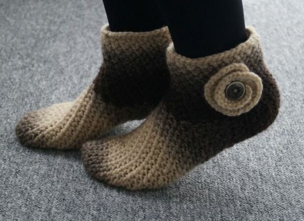 Crochet Slippers! Warm and super soft! Size 6-13