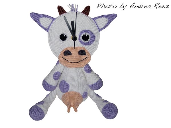 Häkelanleitung Kuh E-Book Uhr deko Kinderzimmer - Bild 2