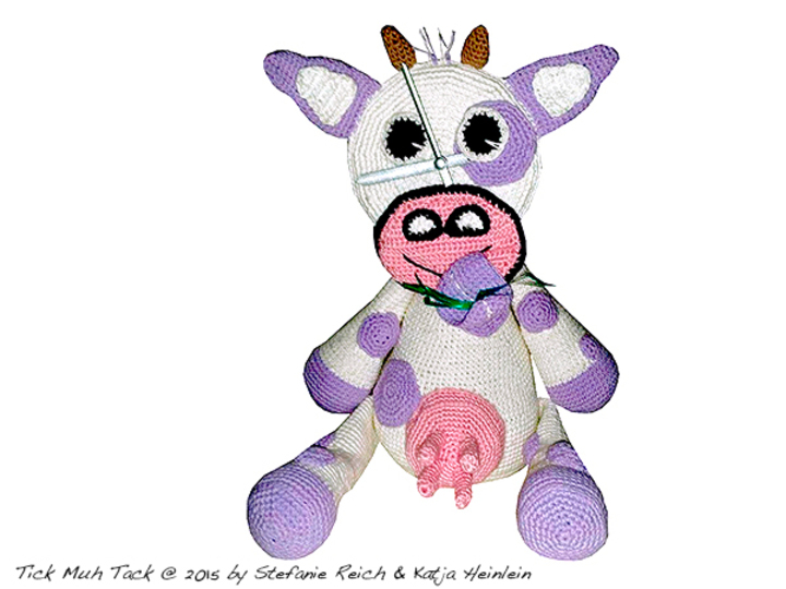 Häkelanleitung Kuh E-Book Uhr deko Kinderzimmer