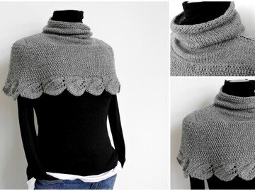 Knitting Pattern – Cape LEAVES – No.128E