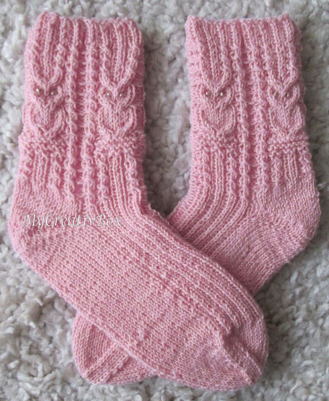 Kindersockenmuster "EULENTANZ" Gr.24-31, gestrickt