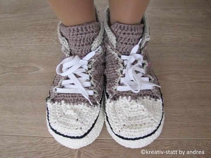 Sneakers, Sportshoes layered Look, Size EU 34-43, Crochet Pattern