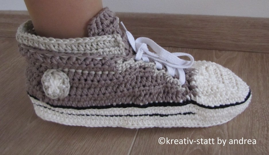 Sneakers, Sportshoes layered Look, Size EU 34-43, Crochet Pattern