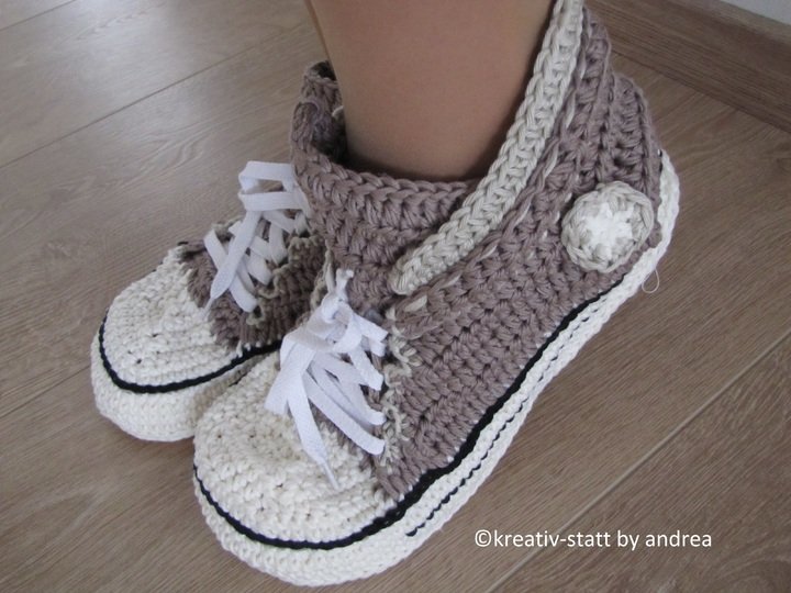 Sneakers, Sportshoes layered Look, Size EU 34-43, Crochet Pattern