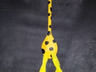 Goldige,schnell gemachte Giraffe aus einem Kochlöffel tolle Deko, oder ein kleines Geschenk zum Mitbringen