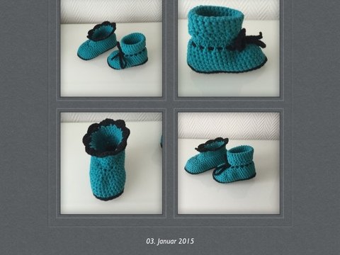 Häkelanleitung Stiefel Kinder 1-2 Jahre